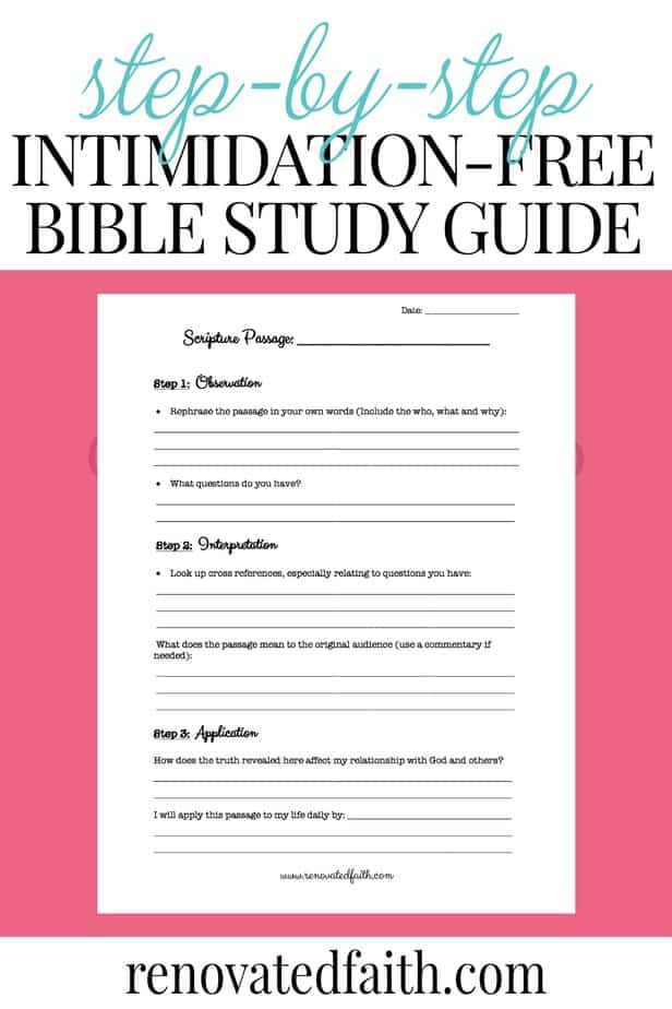 Printable Bible Studies With Questions / Free Bible Study Template