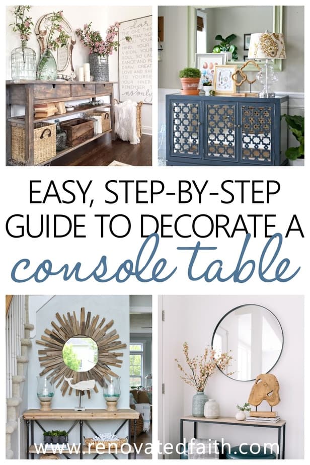 how to decorate a console table