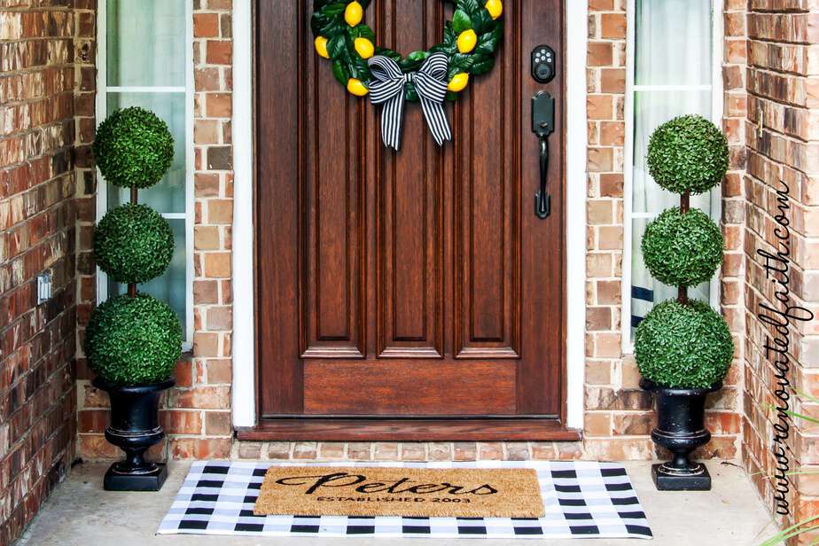 Boxwood Topiary Front Door