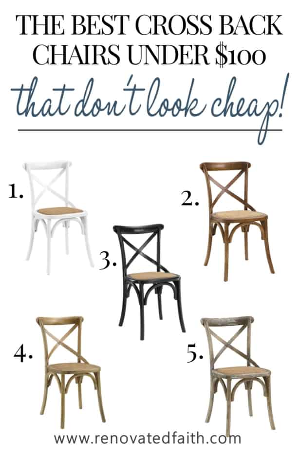 cheap cross back chairs