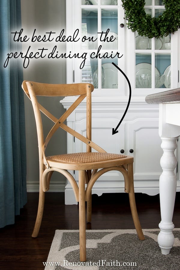 Farmhouse x best sale back chairs