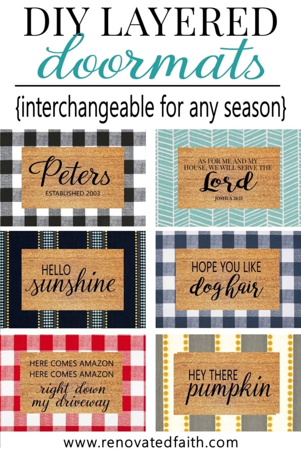 Make Layered Doormats With Fabric Interchangeable For Any Season