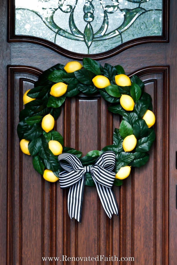 how to make a citrus wreath