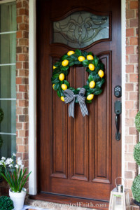 diy lemon wreath