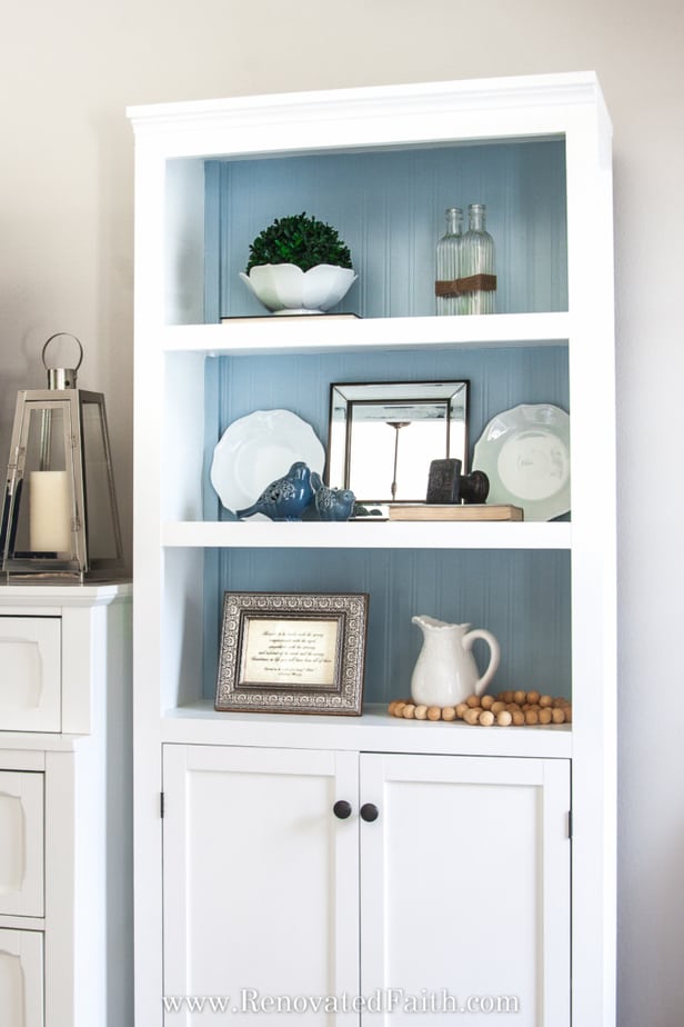 diy entertainment center with bookshelves