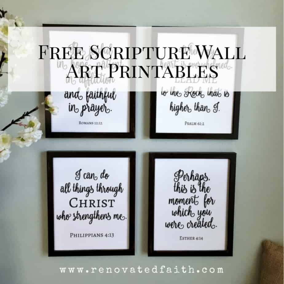 Free Scripture Wall Art Printables