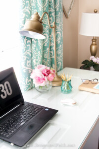 diy desk out of a door