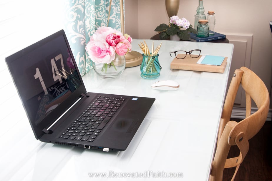 diy desk out of a door