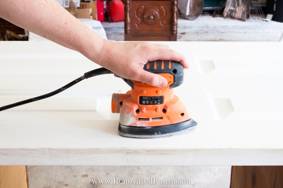 diy desk out of a door