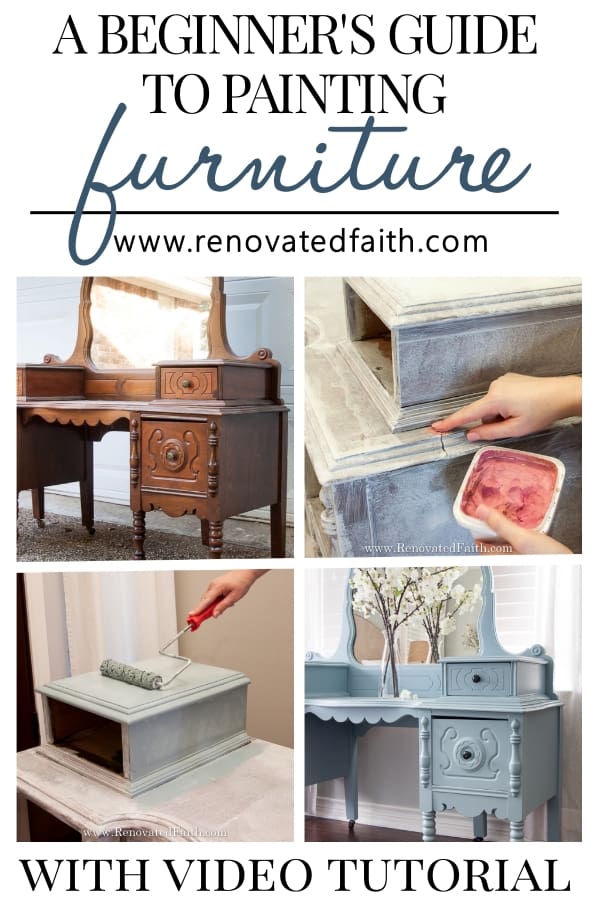 How to Apply Milk Paint on Furniture - Beautiful Vanity Makeover