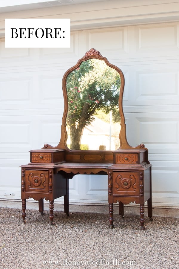 vintage vanity makeover