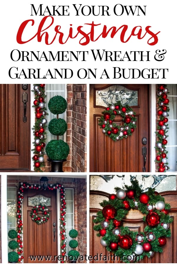 diy ornament wreath and garland