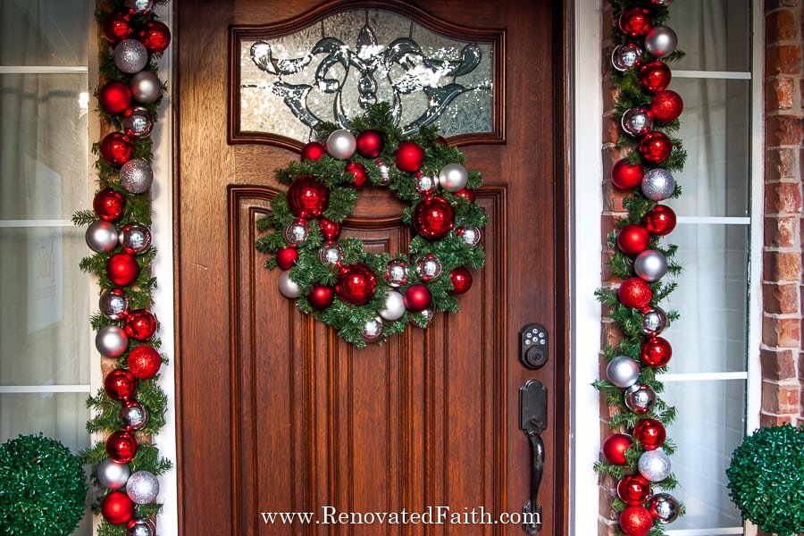 diy ornament wreath and garland