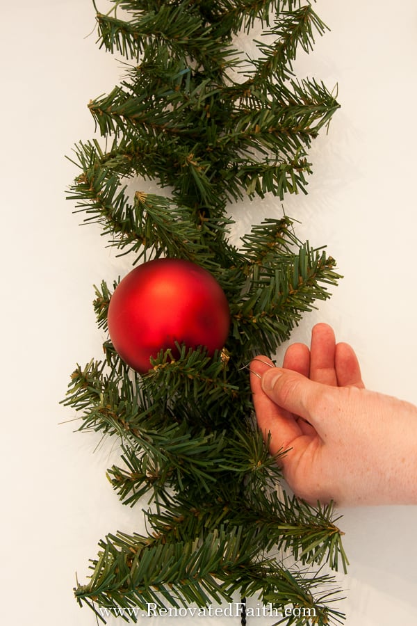 diy ornament wreath and garland