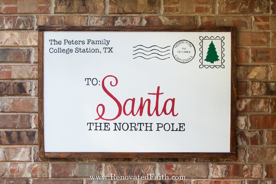 letter to santa sign