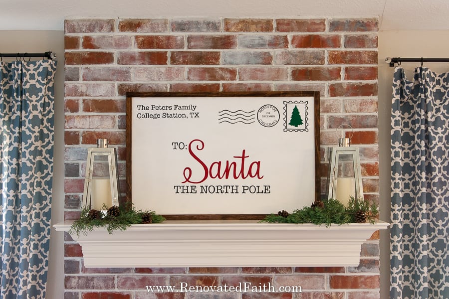 diy letter to santa sign