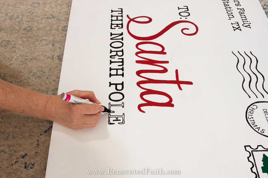 diy letter to santa sign