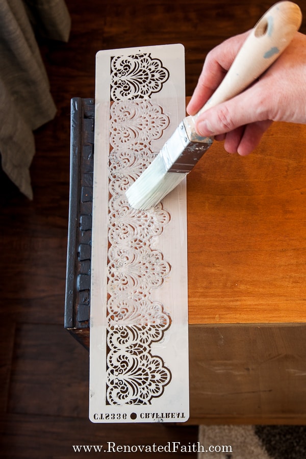 how to stencil on wood