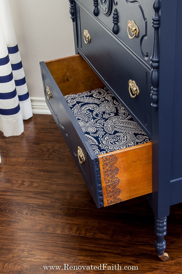 How to Add Drawer Liners to Painted Furniture the Easy Way