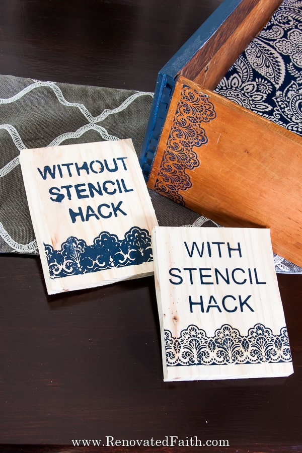 how to stencil on wood