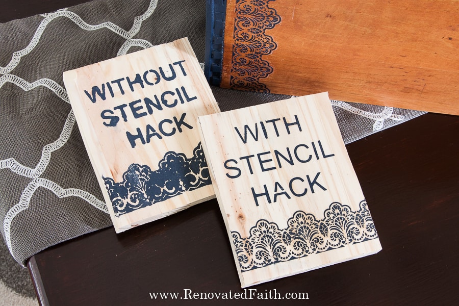 How to Stencil on Rough Wood 