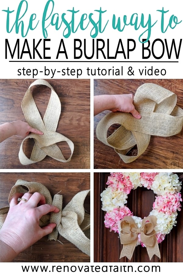 How to Make A Burlap Bow (The Easiest Bow Hack!)