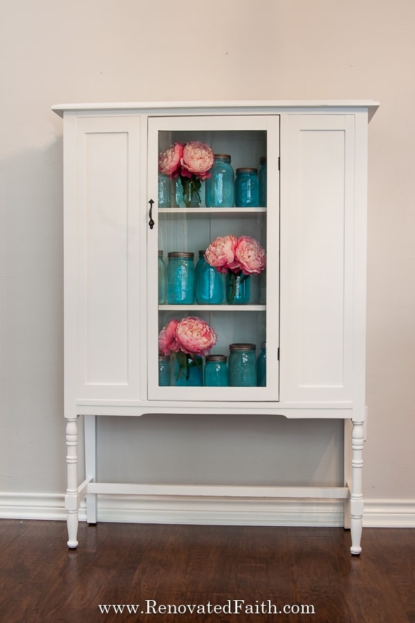 Painted Armoire  How to Paint Furniture White 