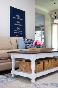 Easy DIY Farmhouse Coffee Table With Turned Legs