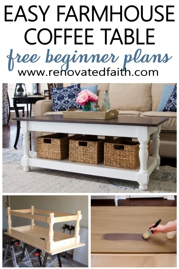 How to Whitewash & Distress Furniture: DIY Farmhouse Coffee Table