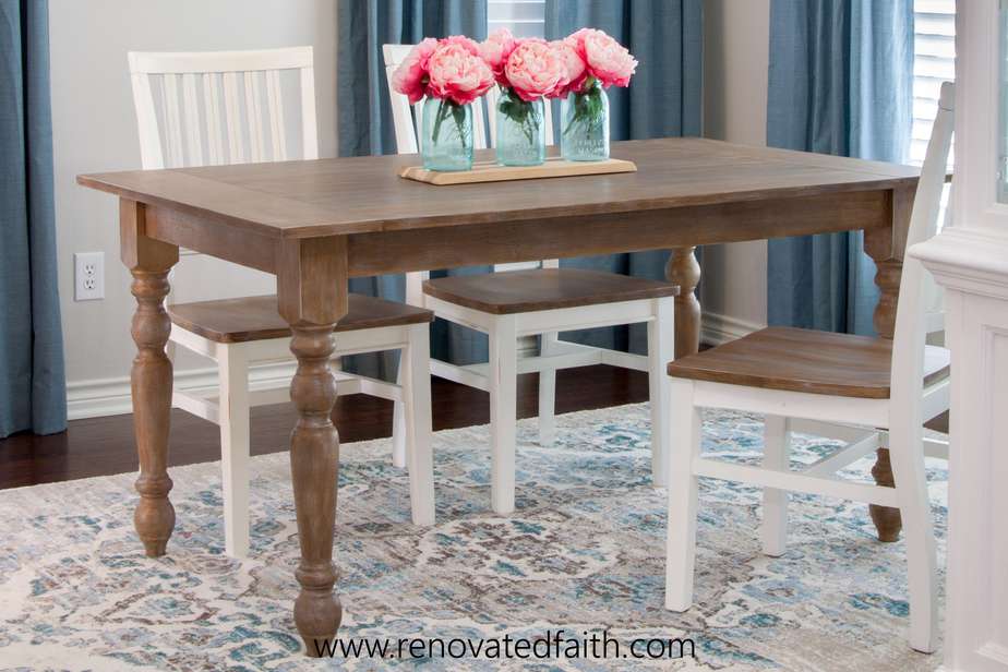 How To Build a Farmhouse Kitchen Table (The EASY Beginner Method!)