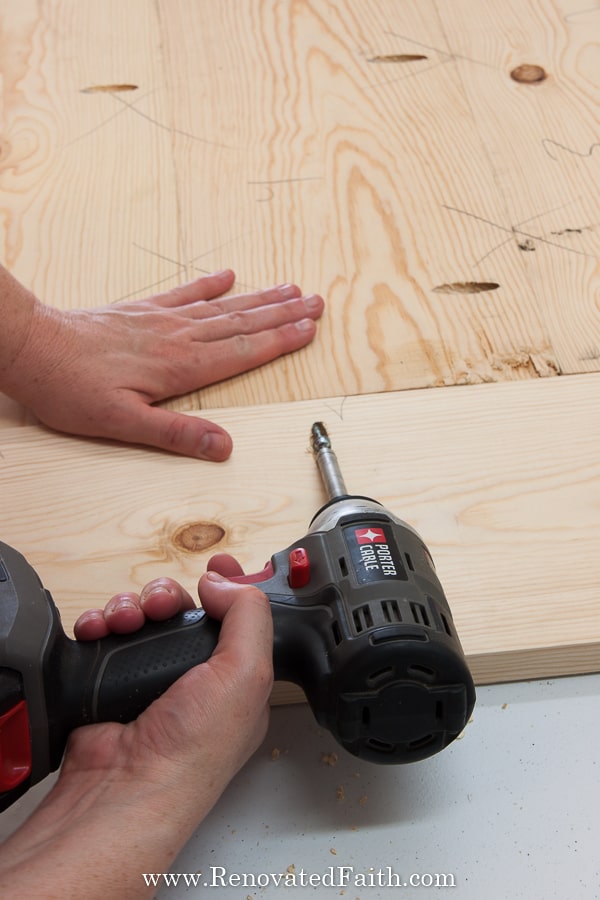 how to build a farmhouse table with pocket holes