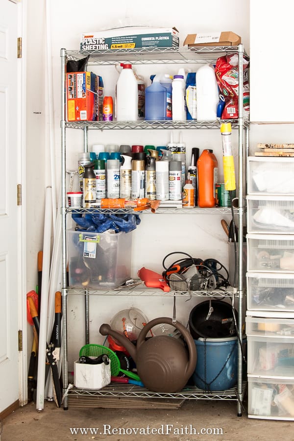 DIY METAL RACK SHELF TRANSFORMATION #simplebudgetdecor 