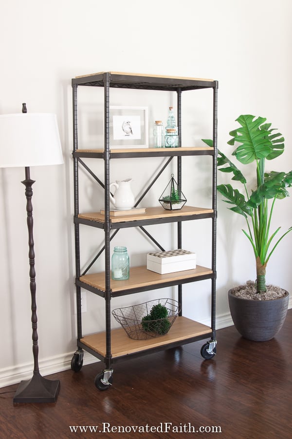 diy industrial shelves wire shelving hack