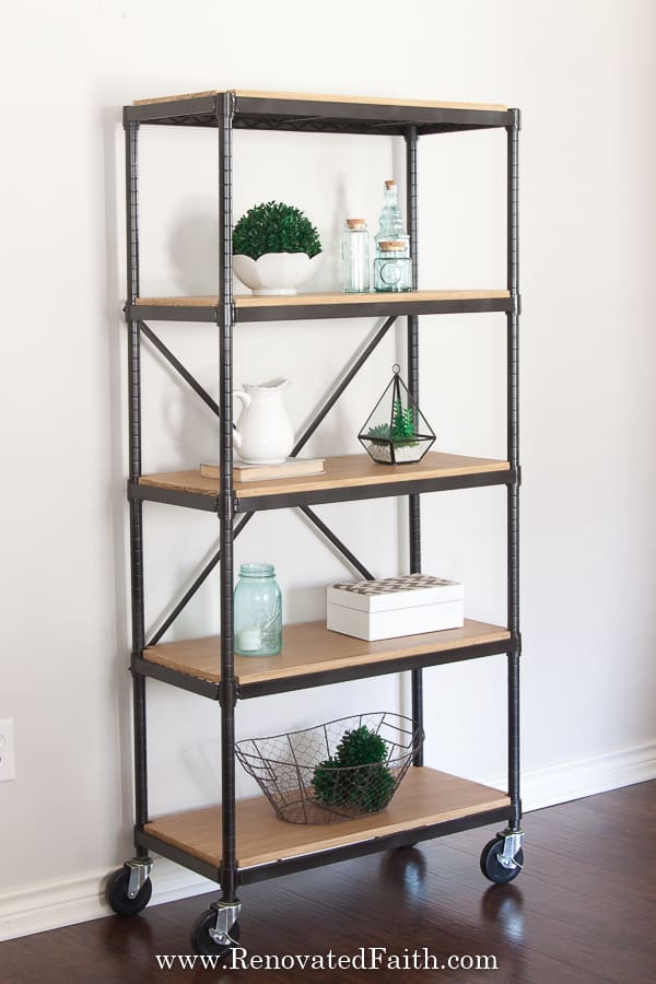 diy industrial shelves wire shelving hack