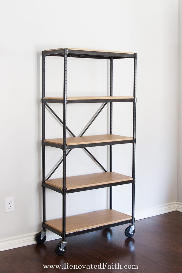 diy industrial shelves wire shelving hack