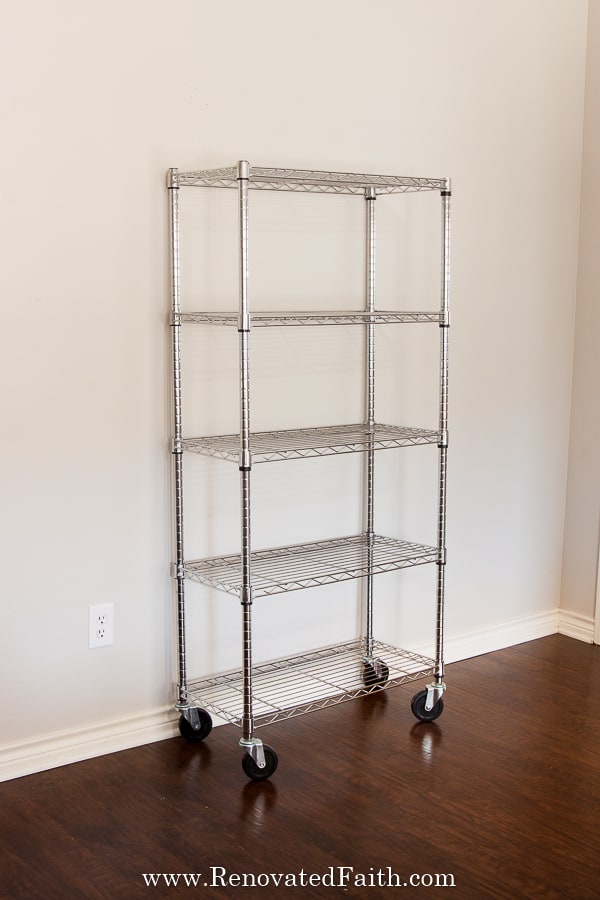 diy industrial shelves wire shelving hack