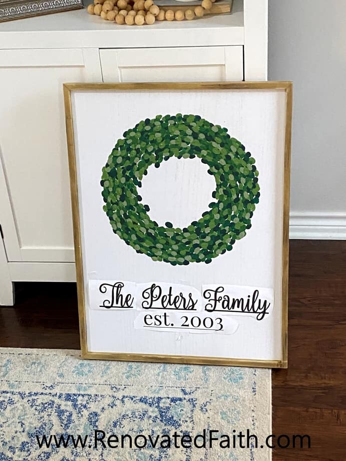 EASY Fingerprint Wreath Wall Art (Personalized With Your Family’s Fingerprints) 