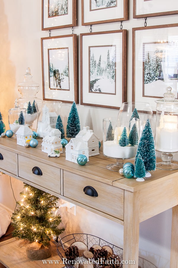 DIY Christmas Village Makeover with Paint