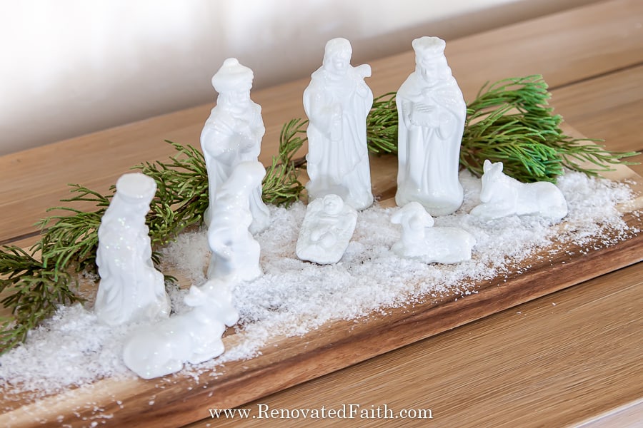 Vintage Nativity Scene Makeover 