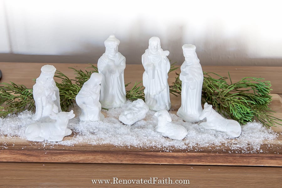 Vintage Nativity Scene Makeover