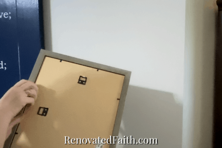 How To Hang Multiple Pictures On A Wall Evenly (Easy Hack!)