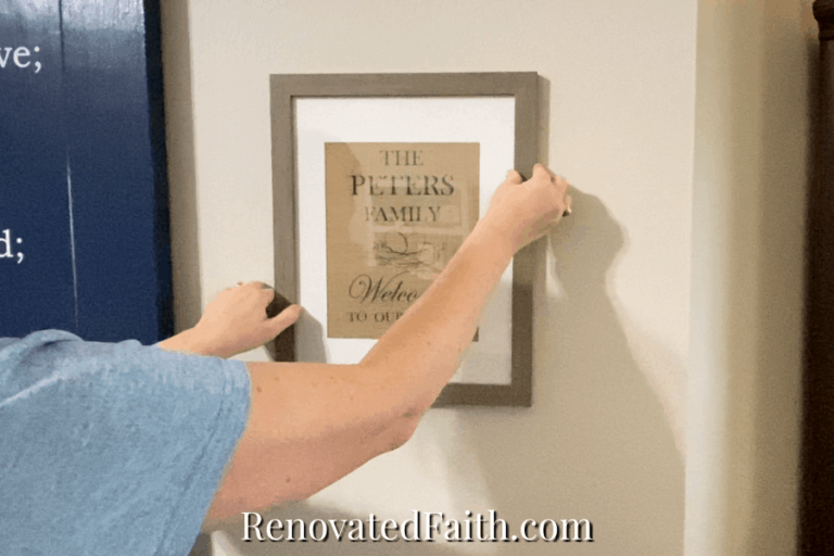 How To Hang Multiple Pictures On A Wall Evenly (Easy Hack!)