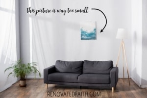 How To Hang Multiple Pictures On A Wall Evenly (Easy Hack!)