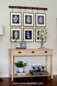 DIY framed art rail