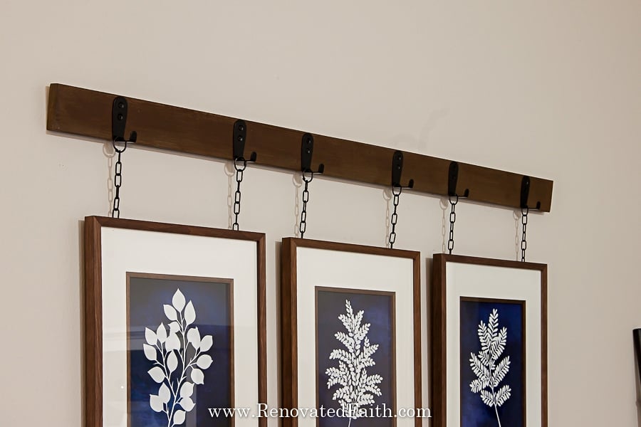 diy picture hanging rail system