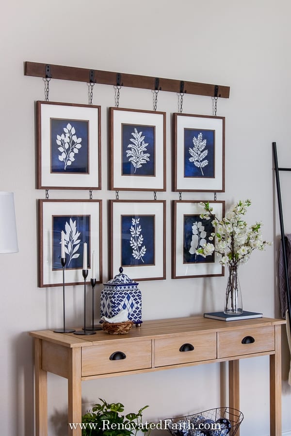 diy picture hanging rail system