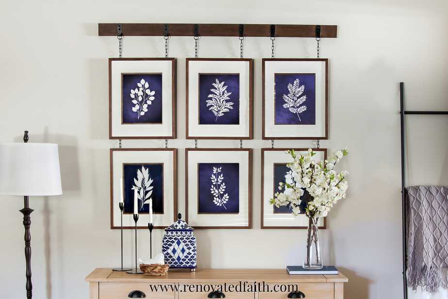 Easy Framed Art Rail The Low Cost Hassle Free Method - How To Hang A Gallery Wall Evenly