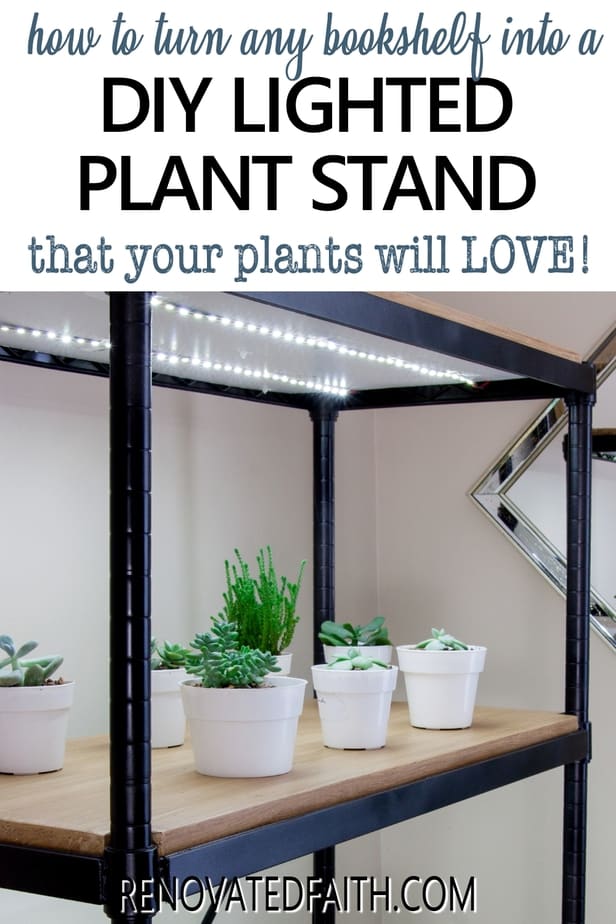 The Easiest DIY Grow Light Stand for Indoor Plants (with