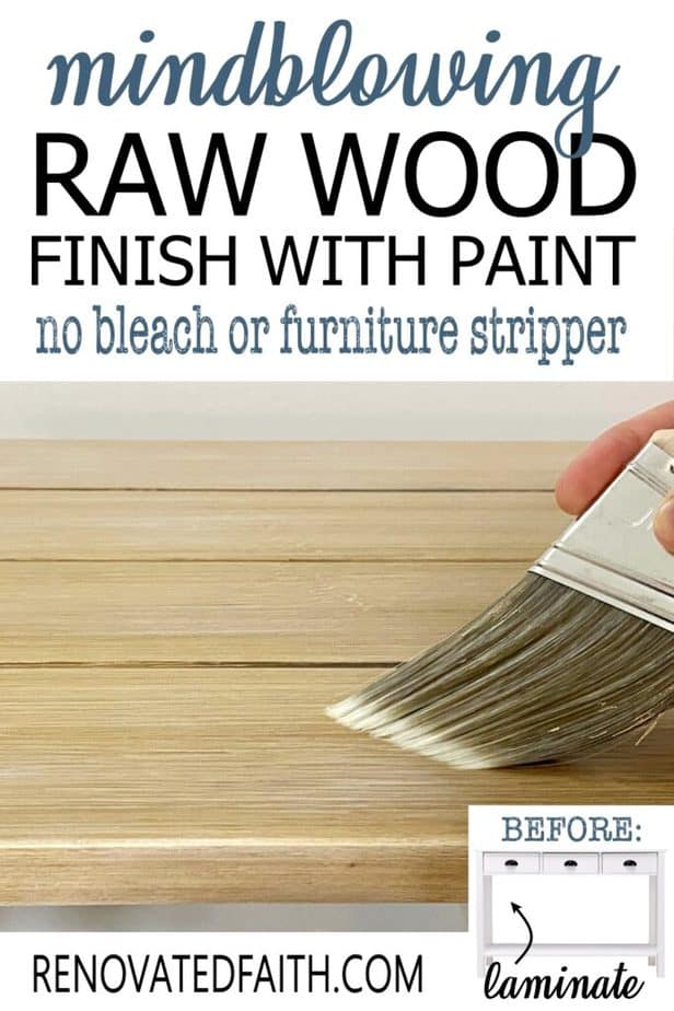 how to create a raw wood finish with paint