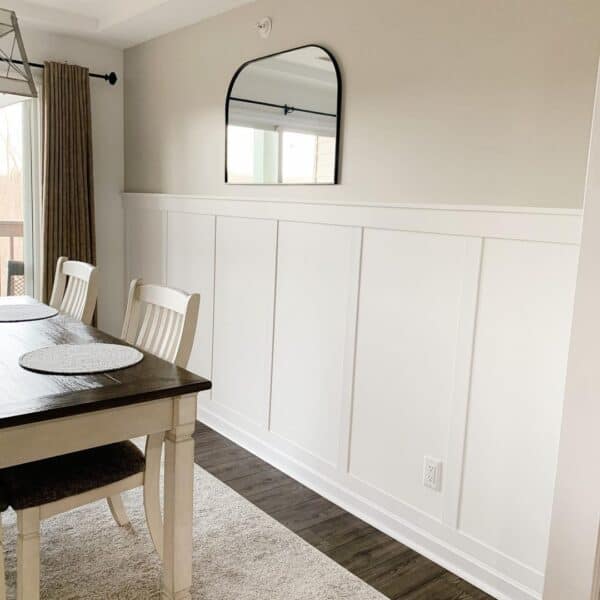 Sherwin-Williams-Agreeable-Gray-Dining-Room-With-Board-and-Batten ...